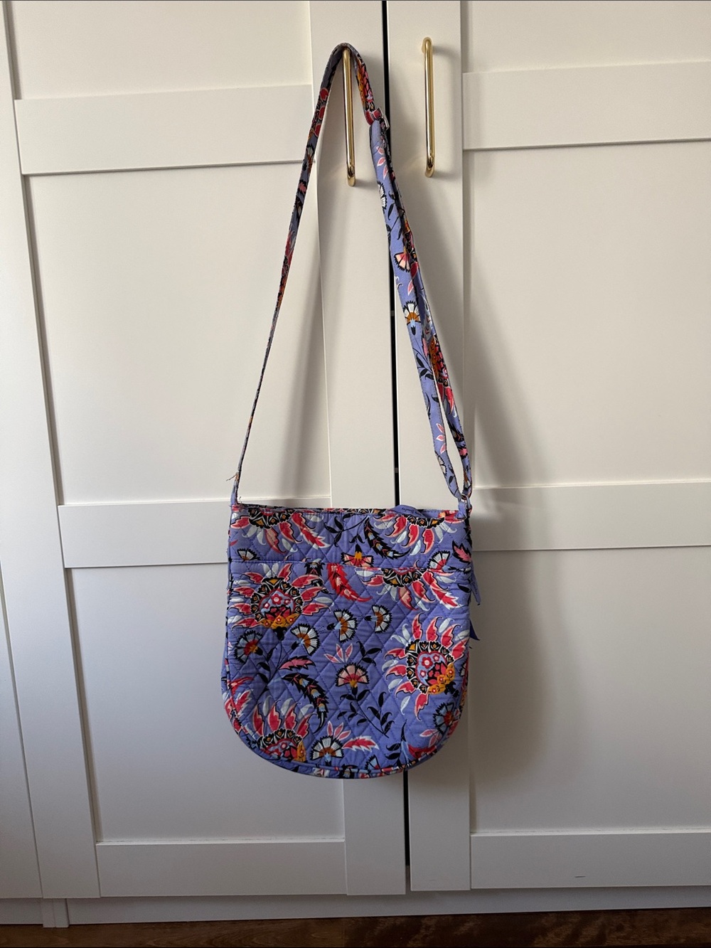Vera Bradley Lavender Blue Floral Quilted Crossbody - Picture 2 of 4